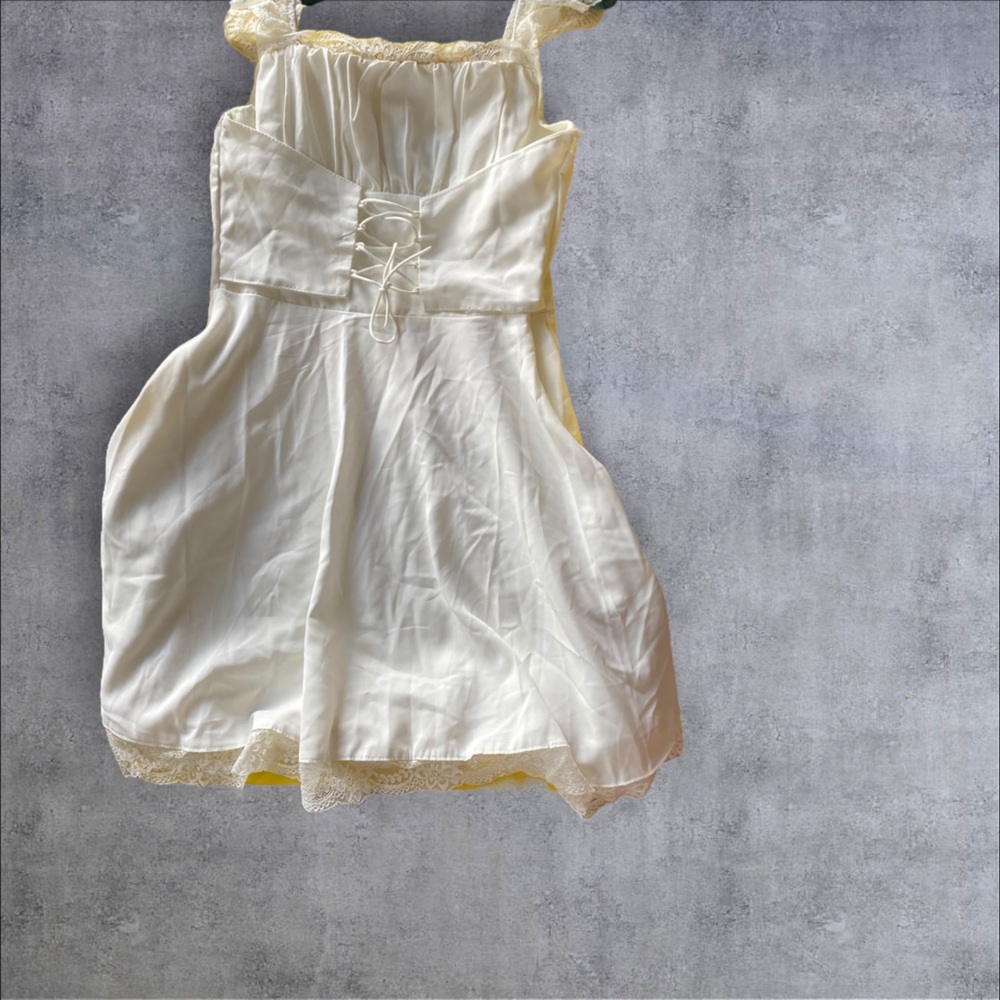 White Halloween corset style dress with lace